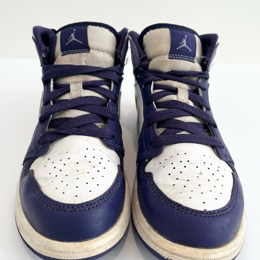 Nike Air Jordan 1 Mid GS 2Y Sky J Purple Sneakers Boys Girls - Picture 5 of 12